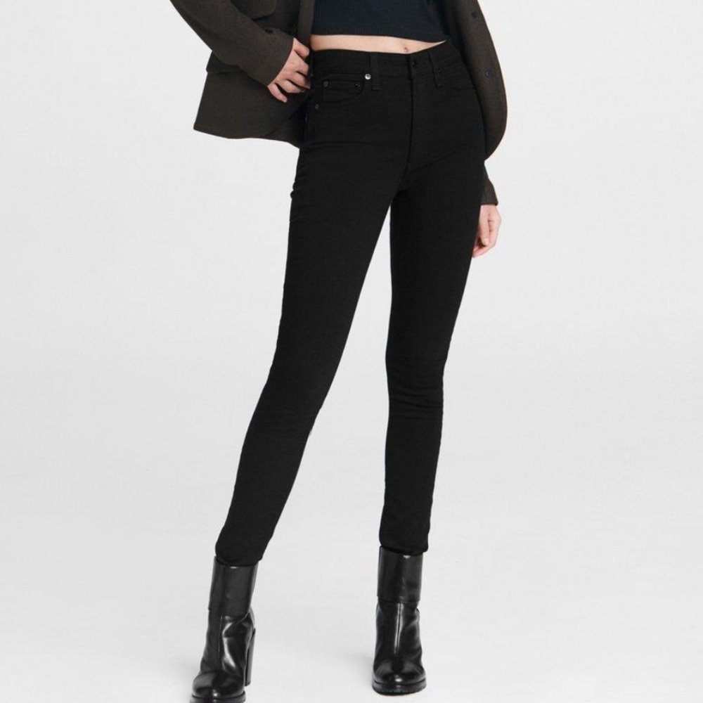 rag & bone High-Rise Skinny in black size 27
